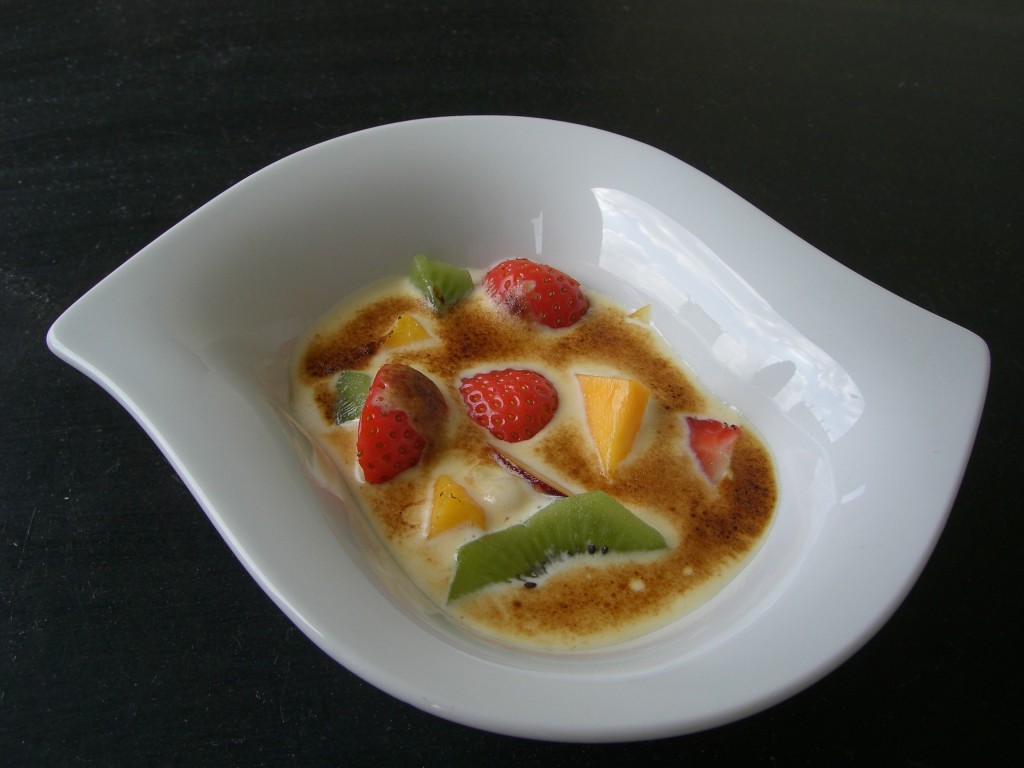 Fruits gratinés au sabayon